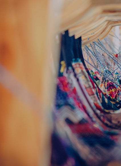 Threads of a quilt.