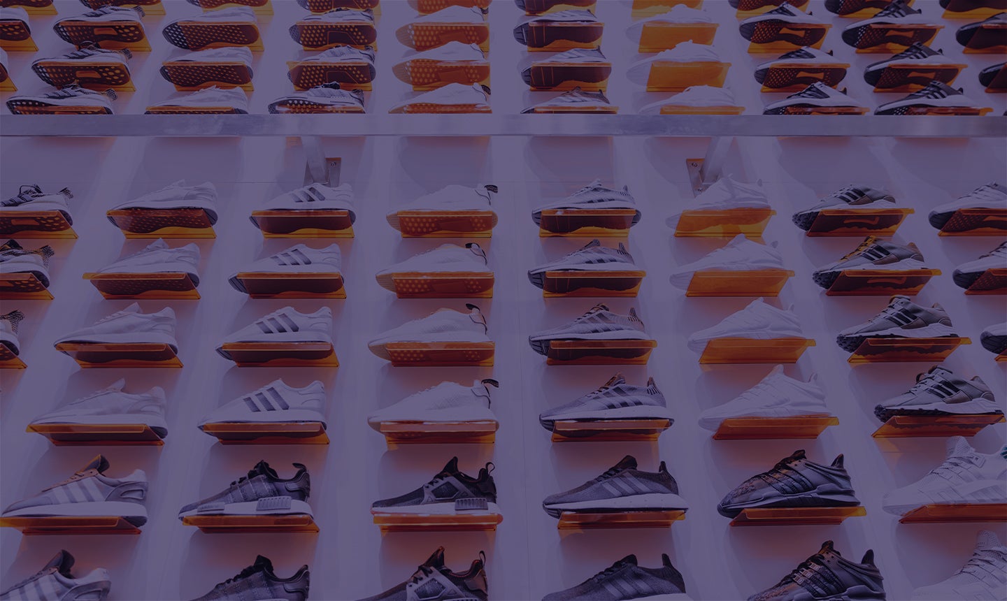 A wall of shoes.
