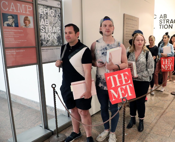 People on line for Epic Abstraction at the Met