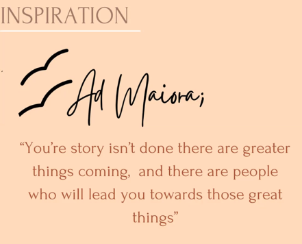 Your story isn't done there are greater things coming, and there are people who will lead you towards those great things