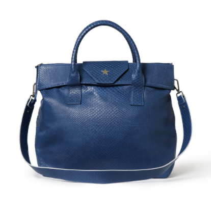 Photo shows the Alessia Large Boa bag in Navy.