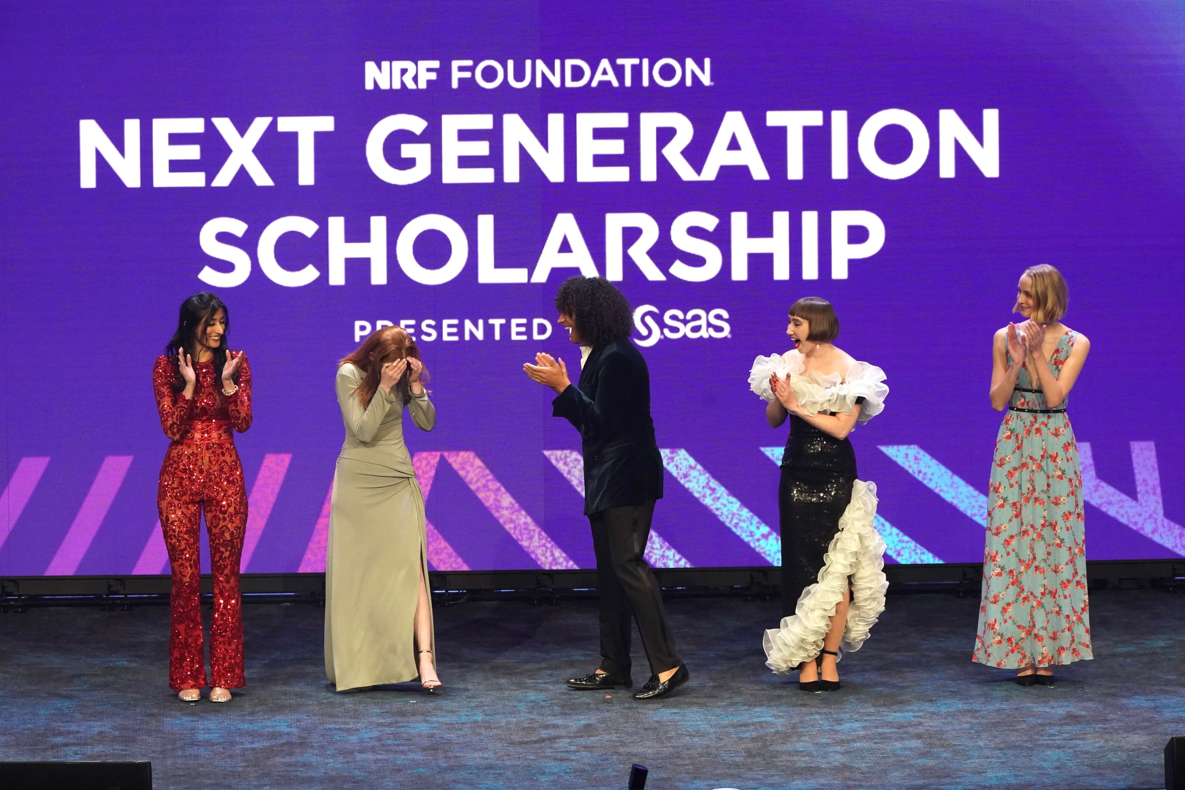 Megan Marr wins 2022/2023 NRF competition, five students onstage