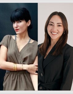 Haley Steinberg, Jordana Guimaraes headshots, medium angle