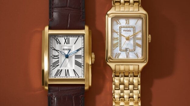 Fossil watches side by side
