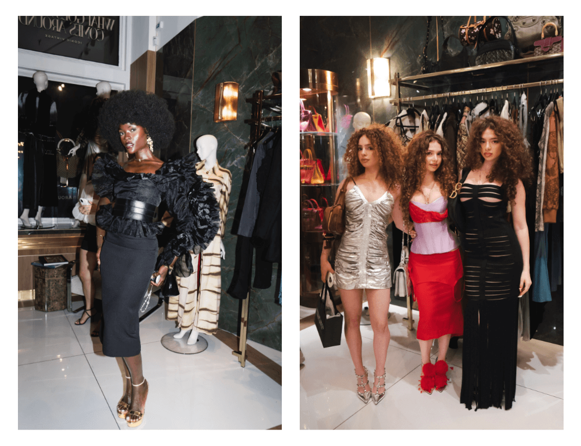 Models backstage at the What Goes Around Comes Around NYFW party