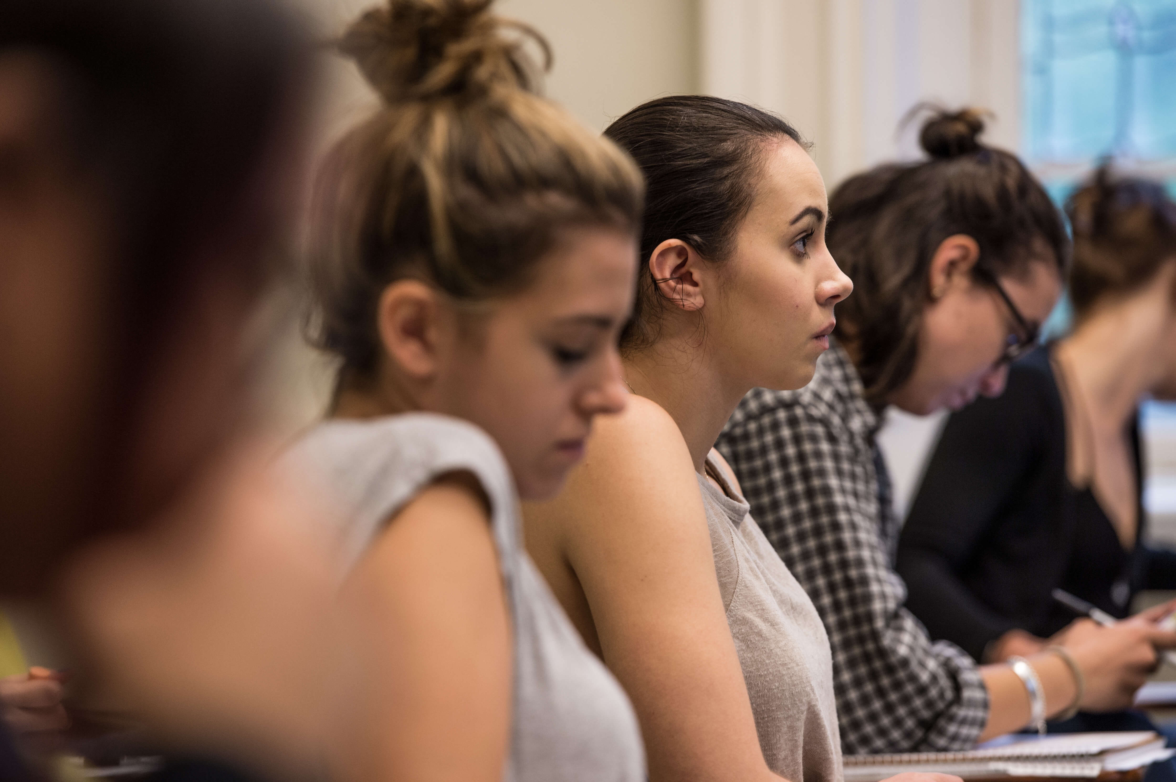 A group of students in a classroom