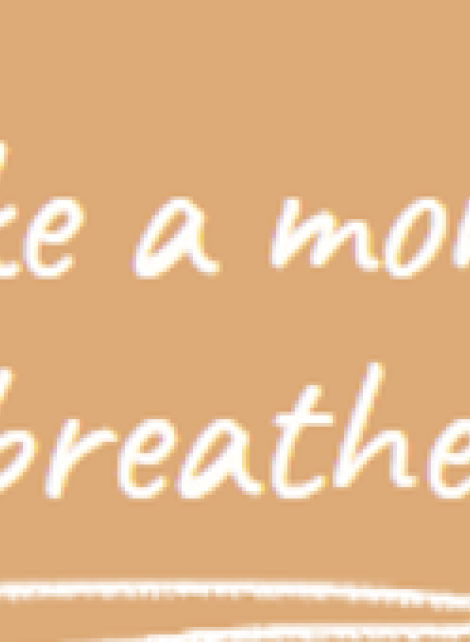 Take a moment to breathe. 