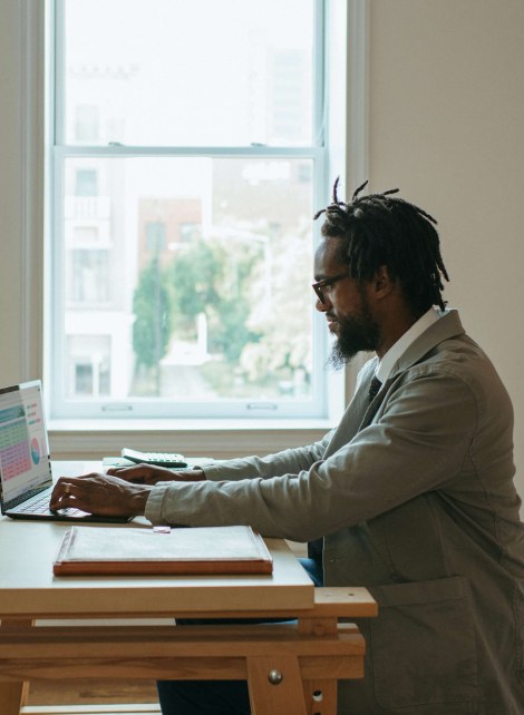 Guy on Computer