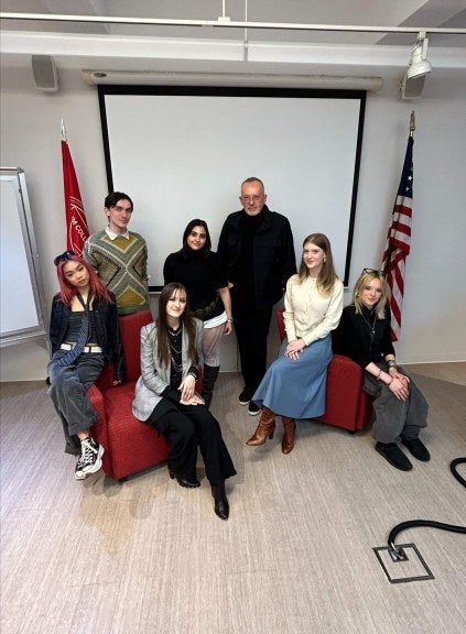 Jim Moore with Lexington Line students, FashionOpolis