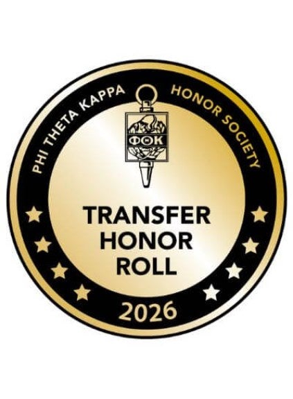 Phi Theta Kapa transfer honor roll logo 2026