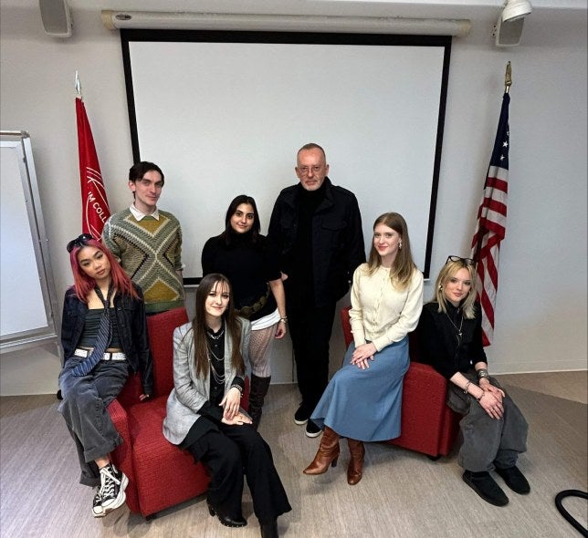 Jim Moore with Lexington Line students, FashionOpolis