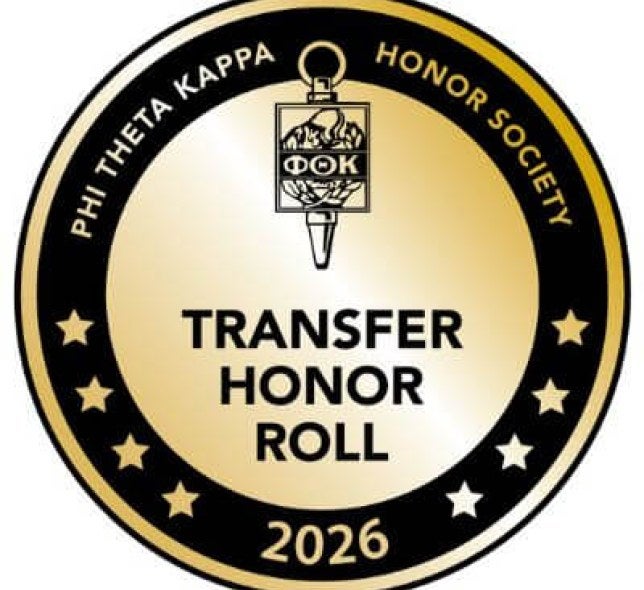 Phi Theta Kapa transfer honor roll logo 2026