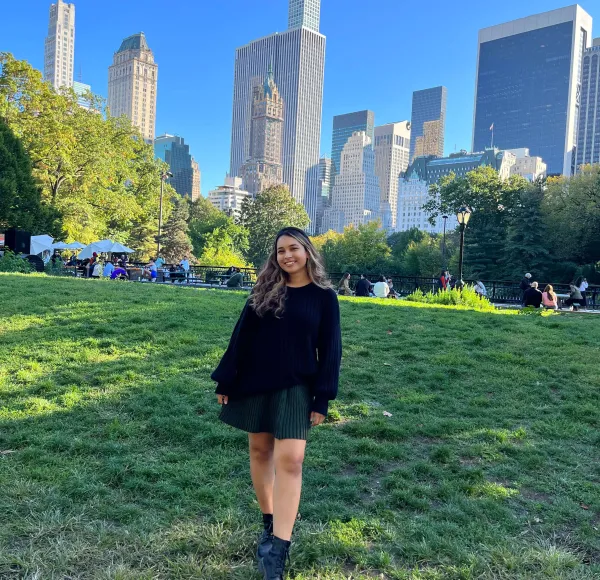 Sohl in Central Park, black sweater