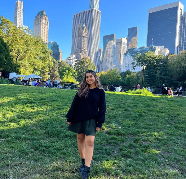 Sohl in Central Park, black sweater