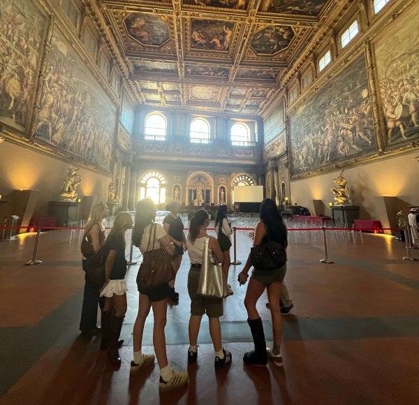 LIM students in Palazzo Vecchio Florence, in 2025