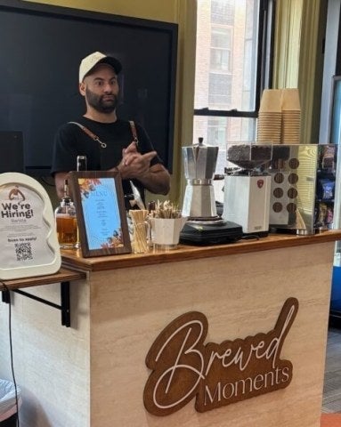Brewed Moments coffee activation, LIM campus lounge