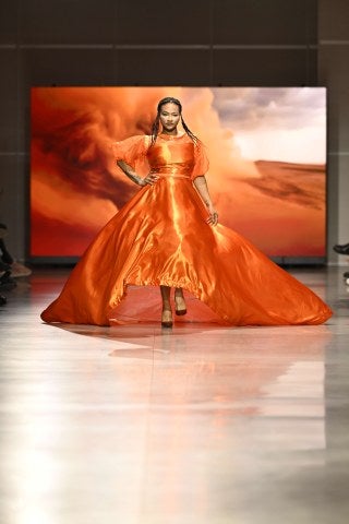 Orange Gown 2024 Fashion Show