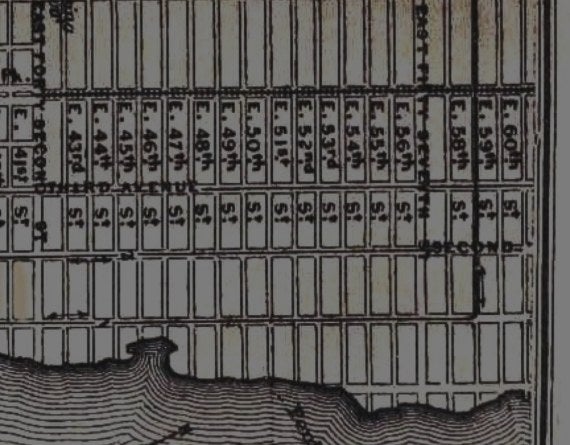 map of Manhattan from the 1950s